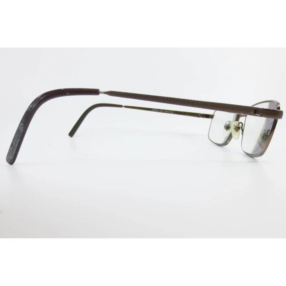 Adolfo Admiral BRZ Bronze Metal Rectangular Eyeglasses Frames 53-17-140 35500